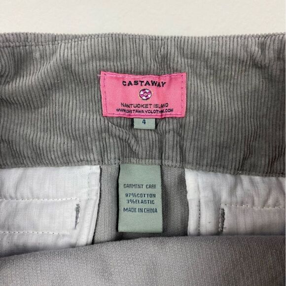 Castaway Grey Corduroy Mini Skirt Christmas Holiday Dogs Scottie Bows 4 - Picture 3 of 6